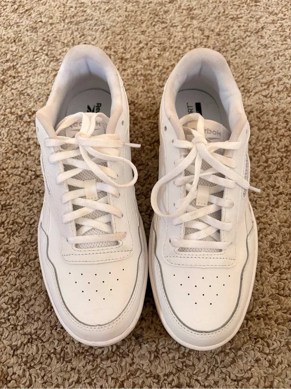 Reebok Men's White Low-Top Leather Sneakers